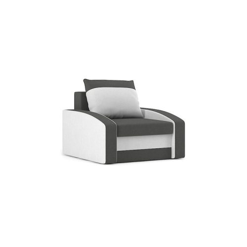 HEWLET fotel, normál szövet, hab töltőanyag, szín - szürke / fehér