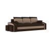 HEWLET kanapéágy 2 db puffal, PRO szövet, bonell rugóval, bal oldali puff tároló, barna / cappuccino
