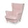 USZAK ZELLA fotel, szín - világos rózsaszín, széklábak színe - fehér