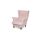 USZAK ZELLA mini fotel gyerekeknek, szín - világos rózsaszín, széklábak színe - fekete
